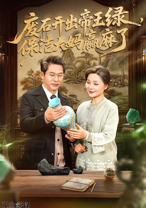 废石开出帝王绿，保洁大妈赢麻了